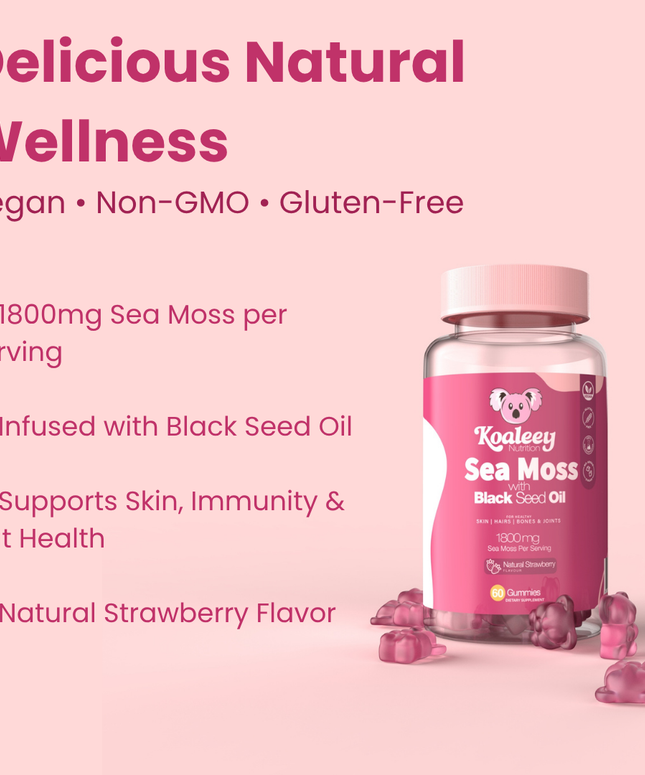 VIRAL Sea Moss with Black Seed Oil Gummies